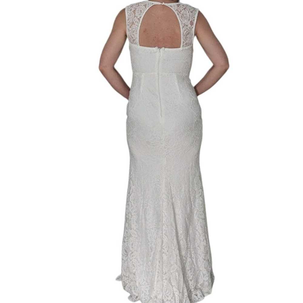 Lulu's white lace bridal gown size small - image 2