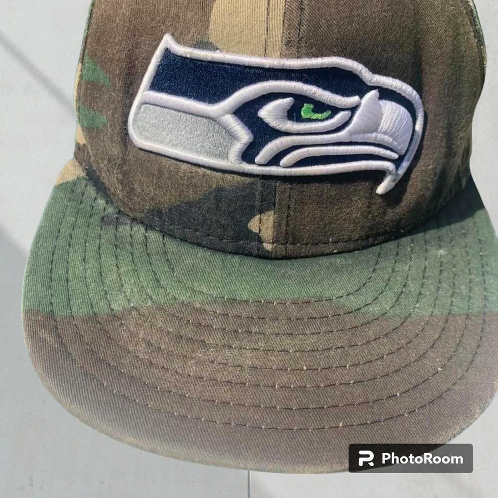 NFL Nfl Seattle Seahawks Camo Colored Fitted Hat … - image 2