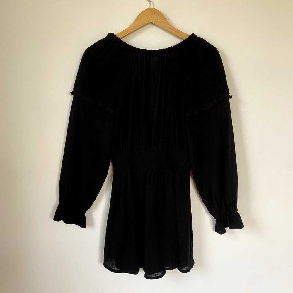 Free People Early Morning Tunic Dress Black Size … - image 8