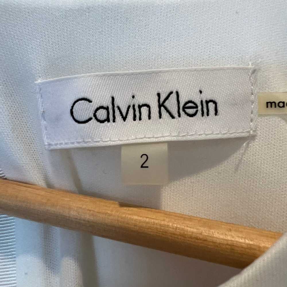 Calvin Klein A-Line Floral Colorblock Fit & Flare… - image 3