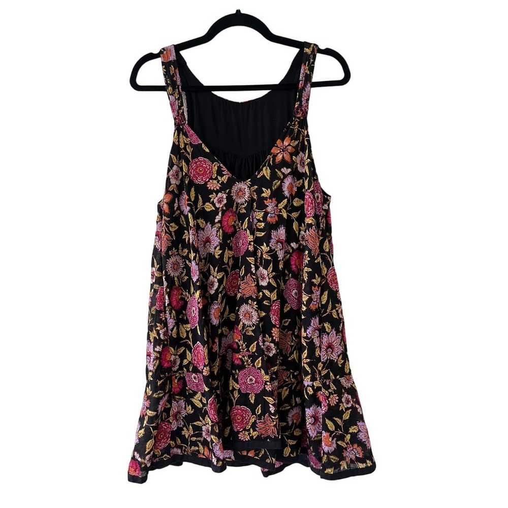 Free People Oh Baby Black And Pink Floral Mini Dr… - image 2