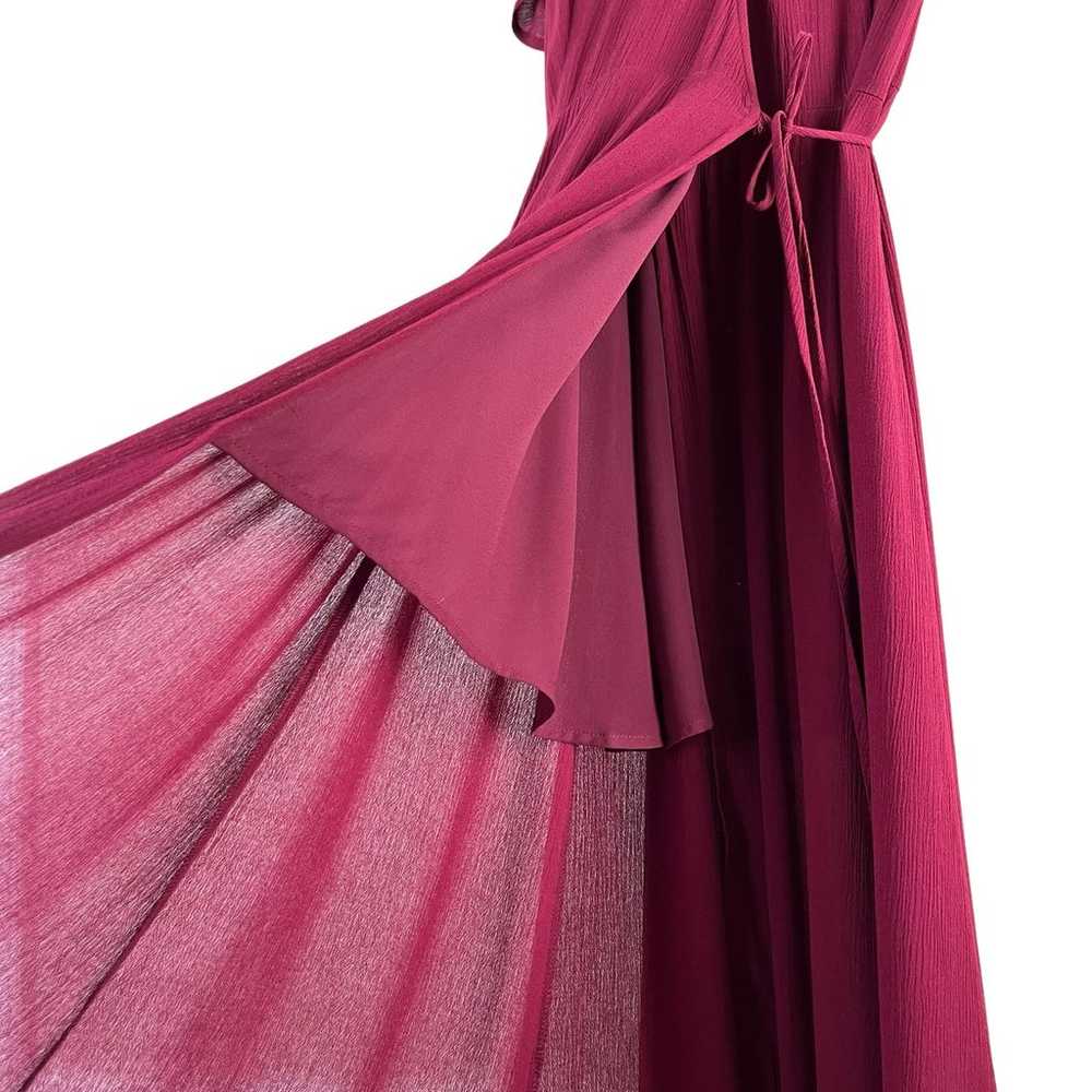 Lulus Heart of Marigold Burgundy Wrap Maxi Dress,… - image 10