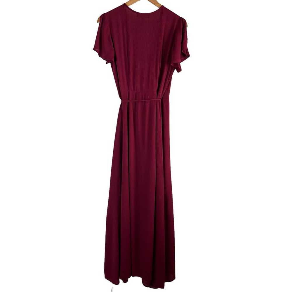 Lulus Heart of Marigold Burgundy Wrap Maxi Dress,… - image 11