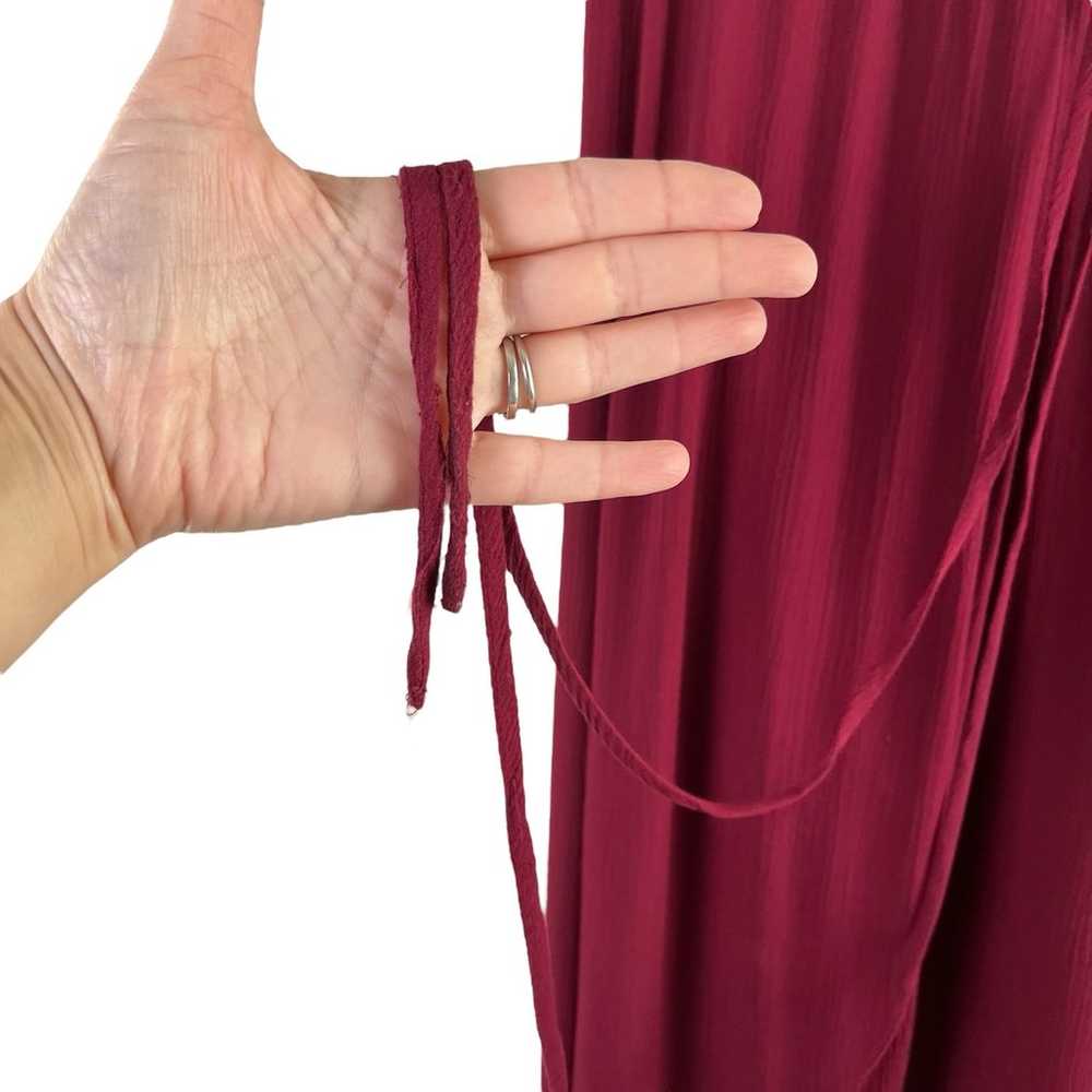 Lulus Heart of Marigold Burgundy Wrap Maxi Dress,… - image 12