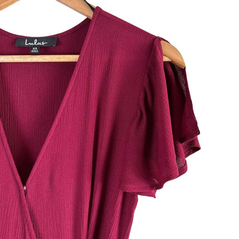 Lulus Heart of Marigold Burgundy Wrap Maxi Dress,… - image 6