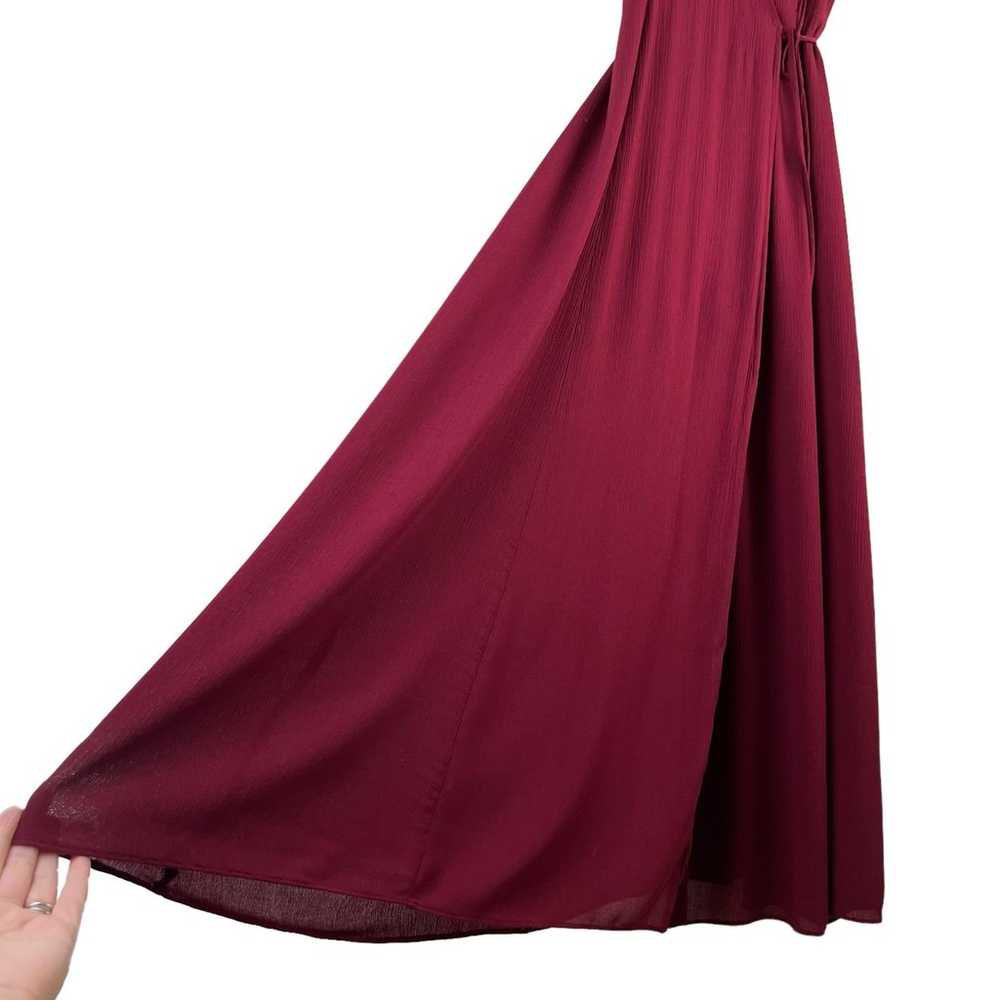 Lulus Heart of Marigold Burgundy Wrap Maxi Dress,… - image 8