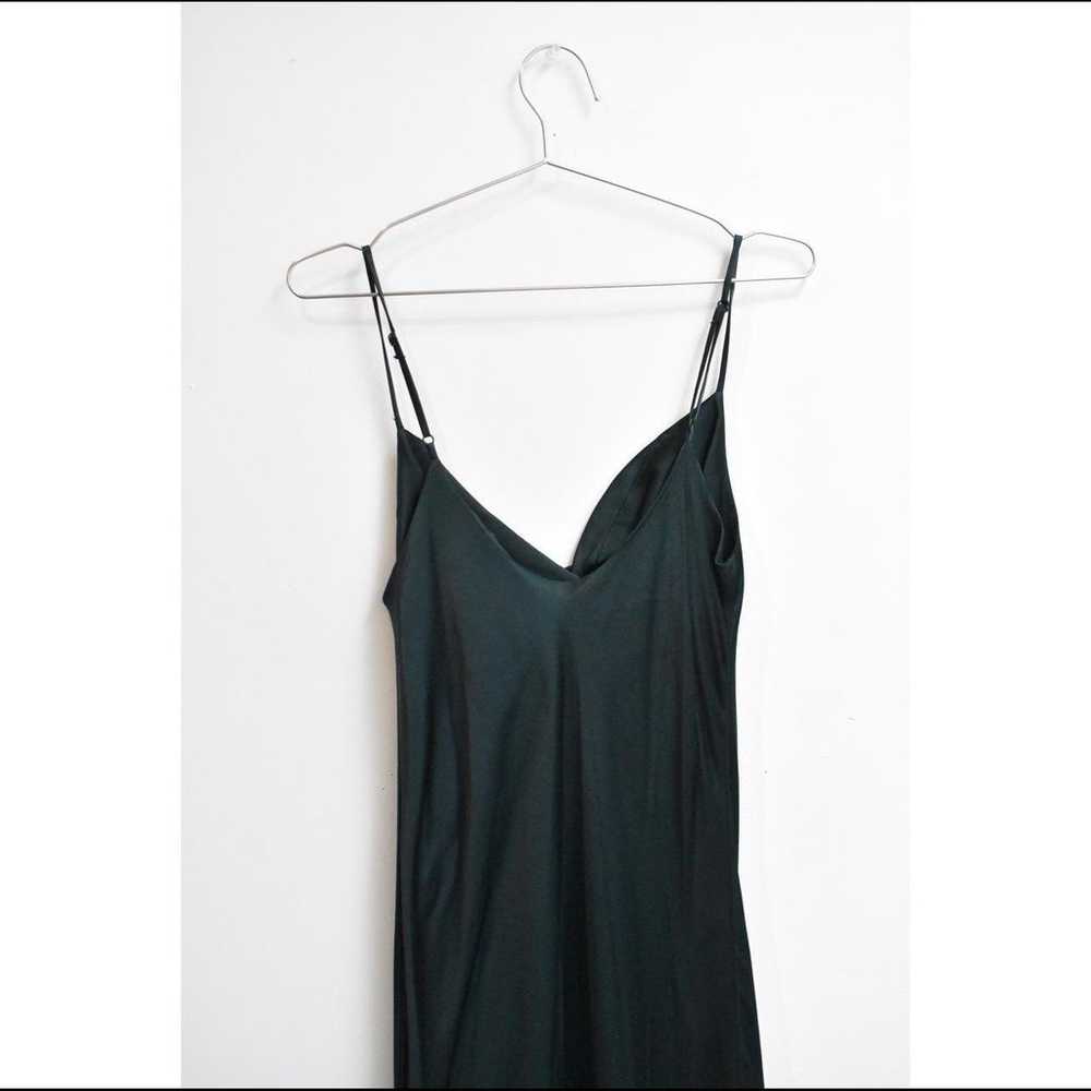 Zara Silk Green Midi Dress - image 4