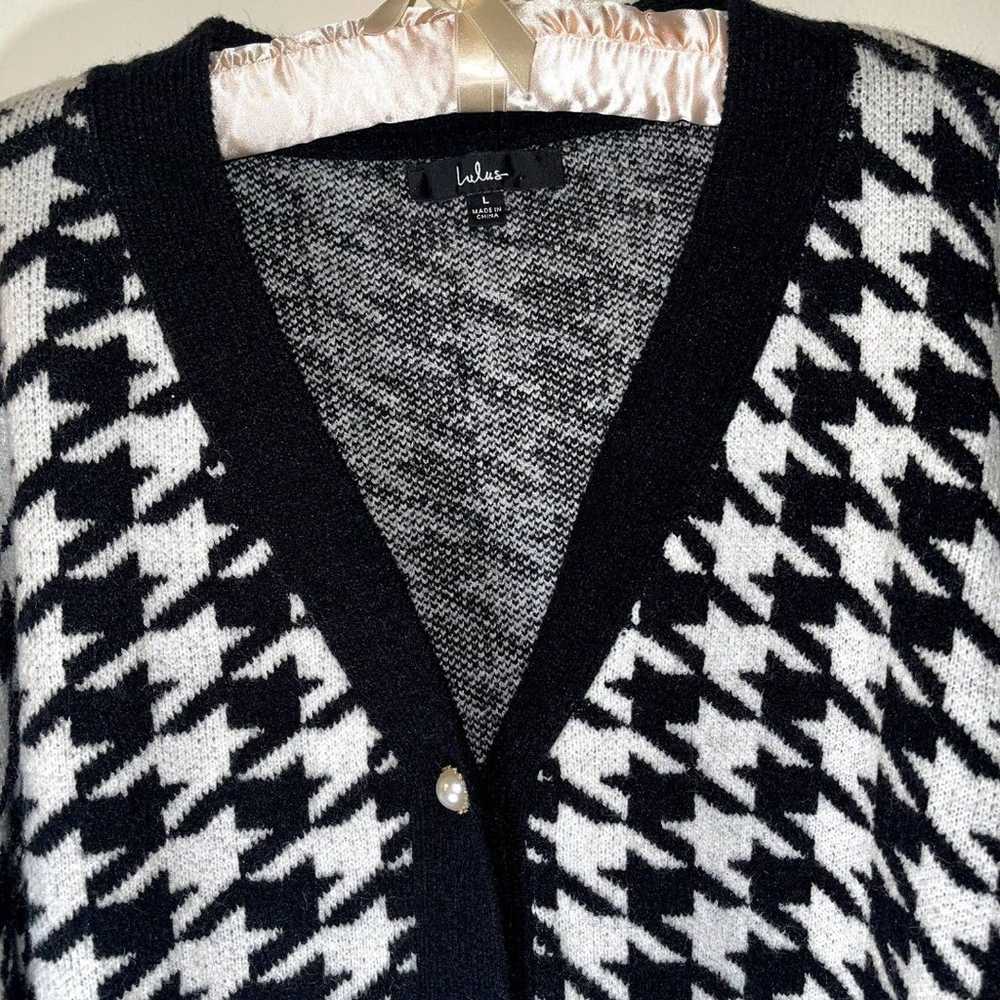 Lulus Truly Iconic Black and White Houndstooth Ca… - image 6