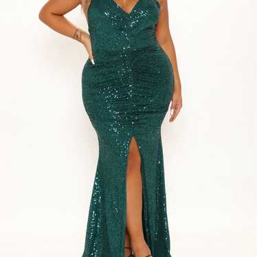 Emerald Sequin Maxi Dress