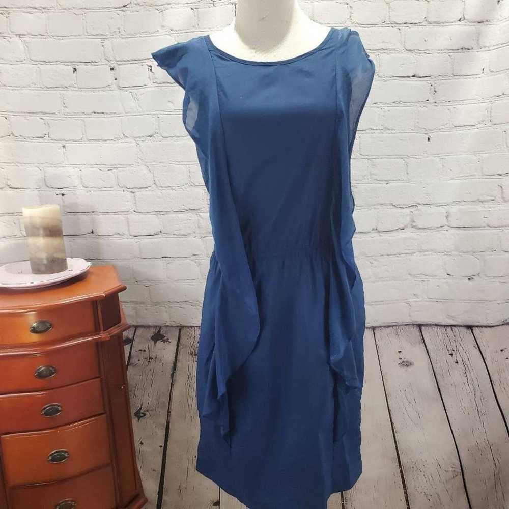 Gap Silk Blend Navy blue Cap sleeve Bodycon - image 11