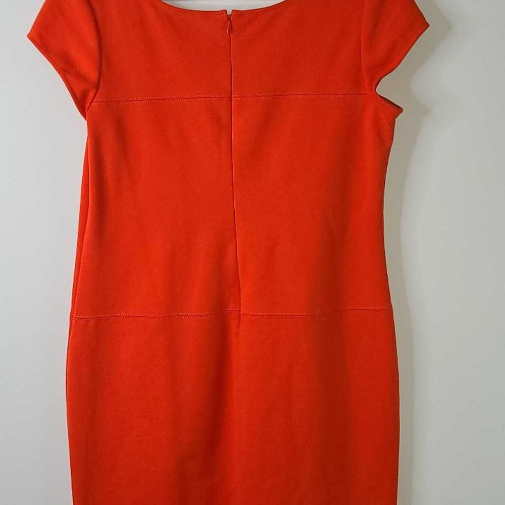 Banana Republic Orange Ponte Knit Dress 14 - image 3