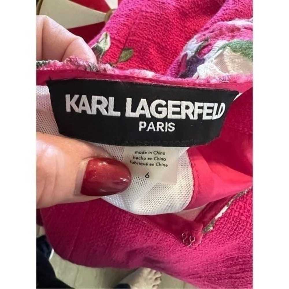 Karl Lagerfeld Women’s Size 6 Sheath Dress Pink F… - image 8