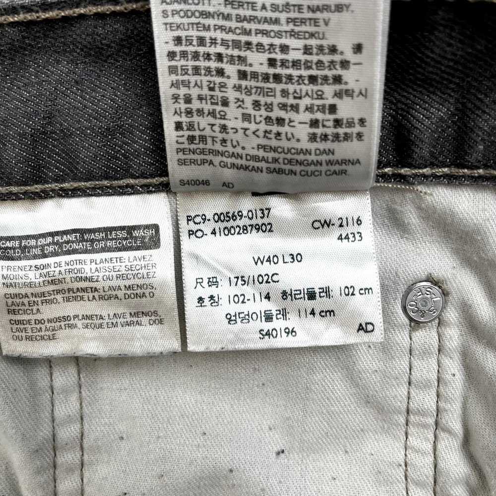 Levi's Levis 569 Jeans Mens 40x30 Gray Denim Loos… - image 8