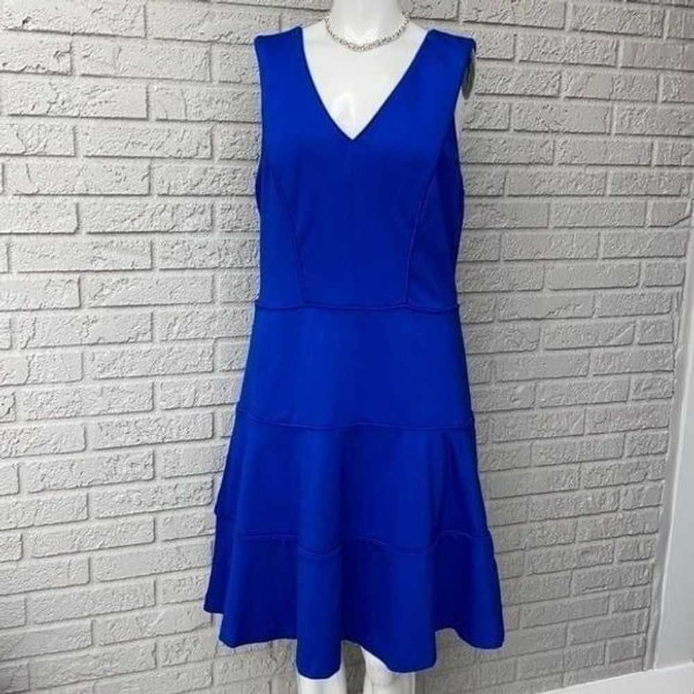 Banana Republic Blue Tiered Dress Fit & Flare Siz… - image 1