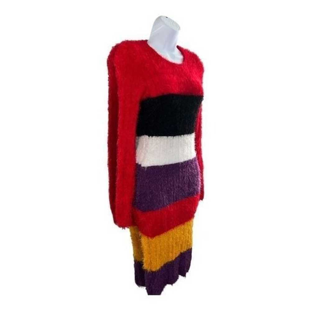 FASHION-NOVA Happiness Fuzzy Multi Stripe Sweater… - image 2