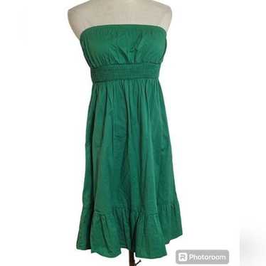 FEI Green Strapless Mini Dress