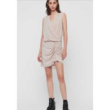ALLSAINTS Cathea V Neck Layered Draped Mini Dress… - image 1