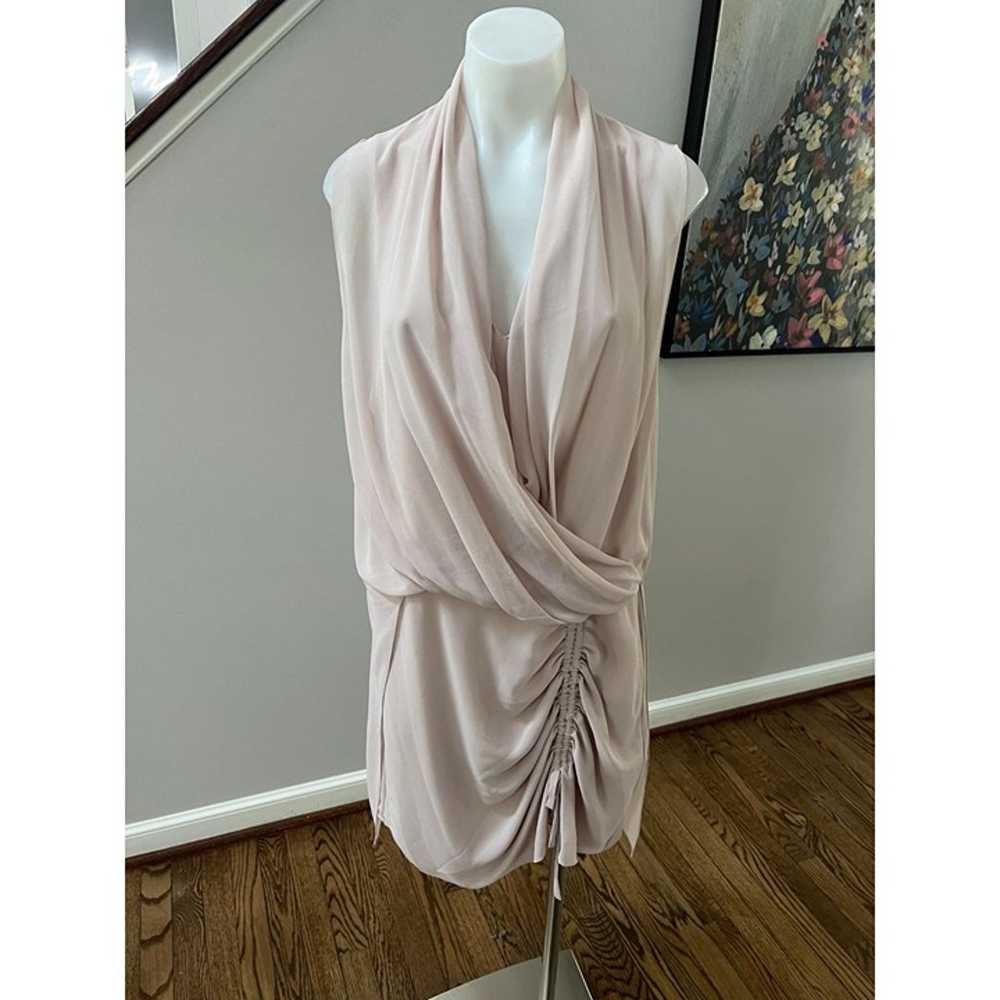 ALLSAINTS Cathea V Neck Layered Draped Mini Dress… - image 3