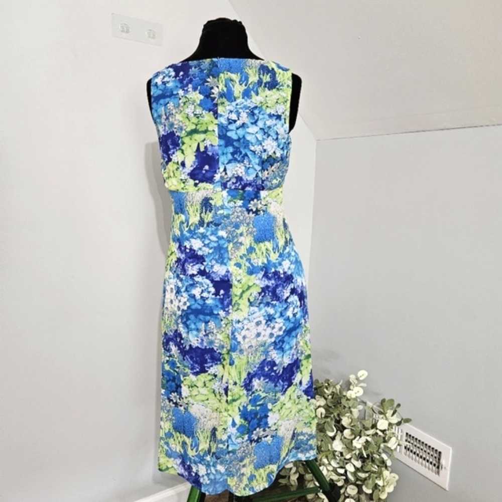 DN Design Two-Piece Dress with Shrug Blue and Gre… - image 3