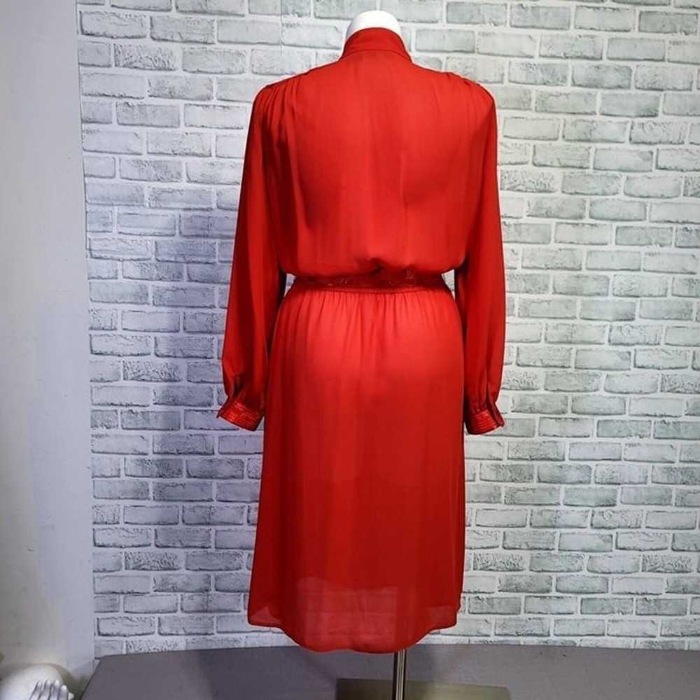 Vintage 70s Townhouse Womens 16 Volup Red Sheer L… - image 6