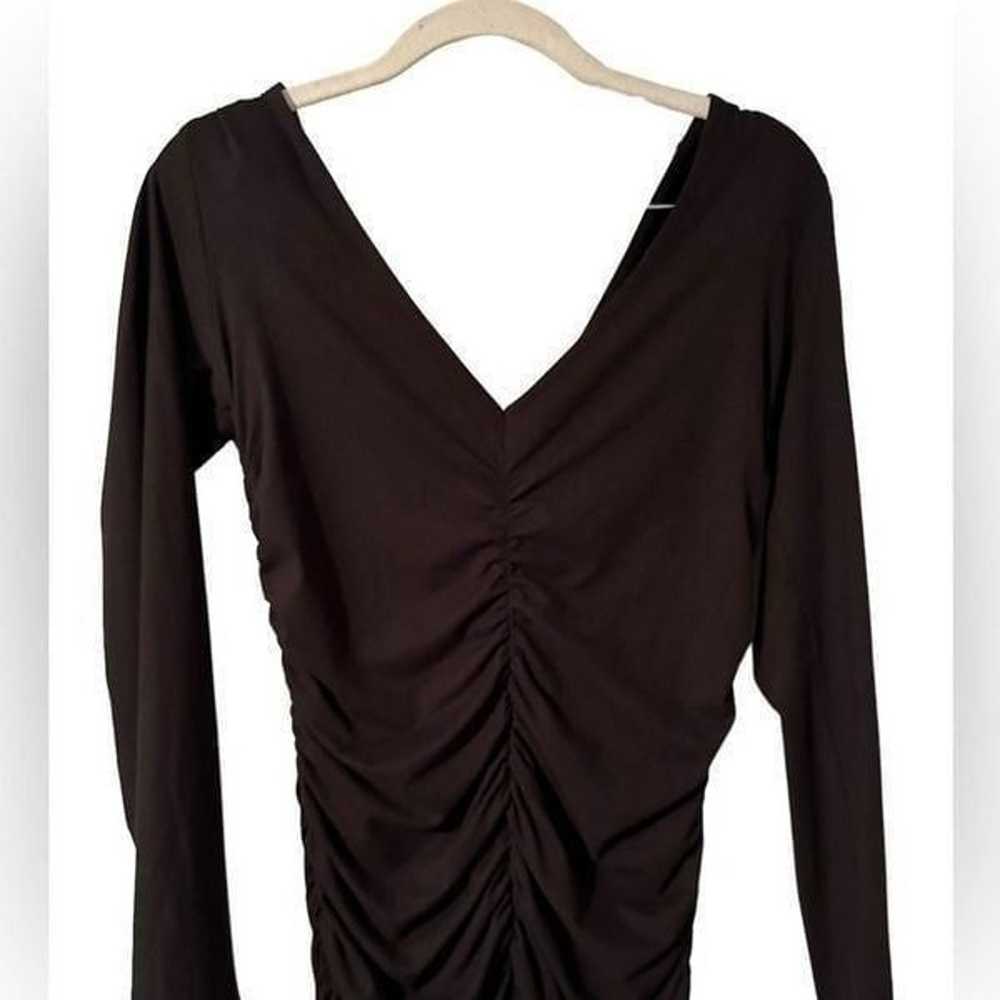 BB Dakota Black Ruched Long Sleeve Dress|  M - image 5