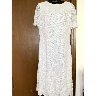 Lauren Ralph Lauren Floral Lace Ruffle Dress Wome… - image 1