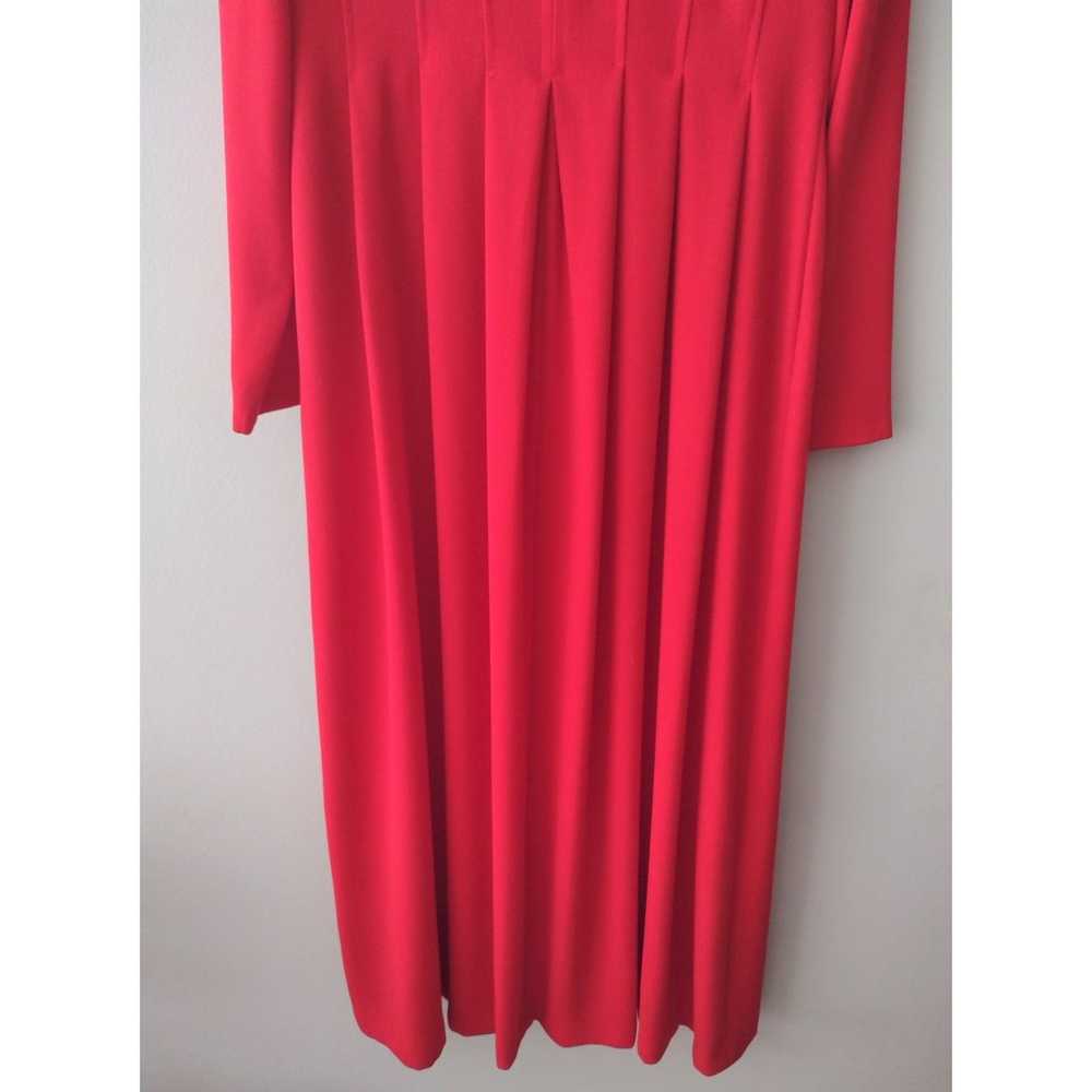 Vintage 90s Red Career Dress Cynthia Howie double… - image 12