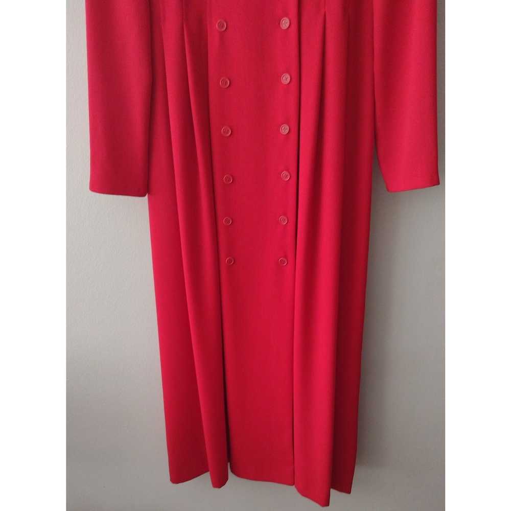 Vintage 90s Red Career Dress Cynthia Howie double… - image 3