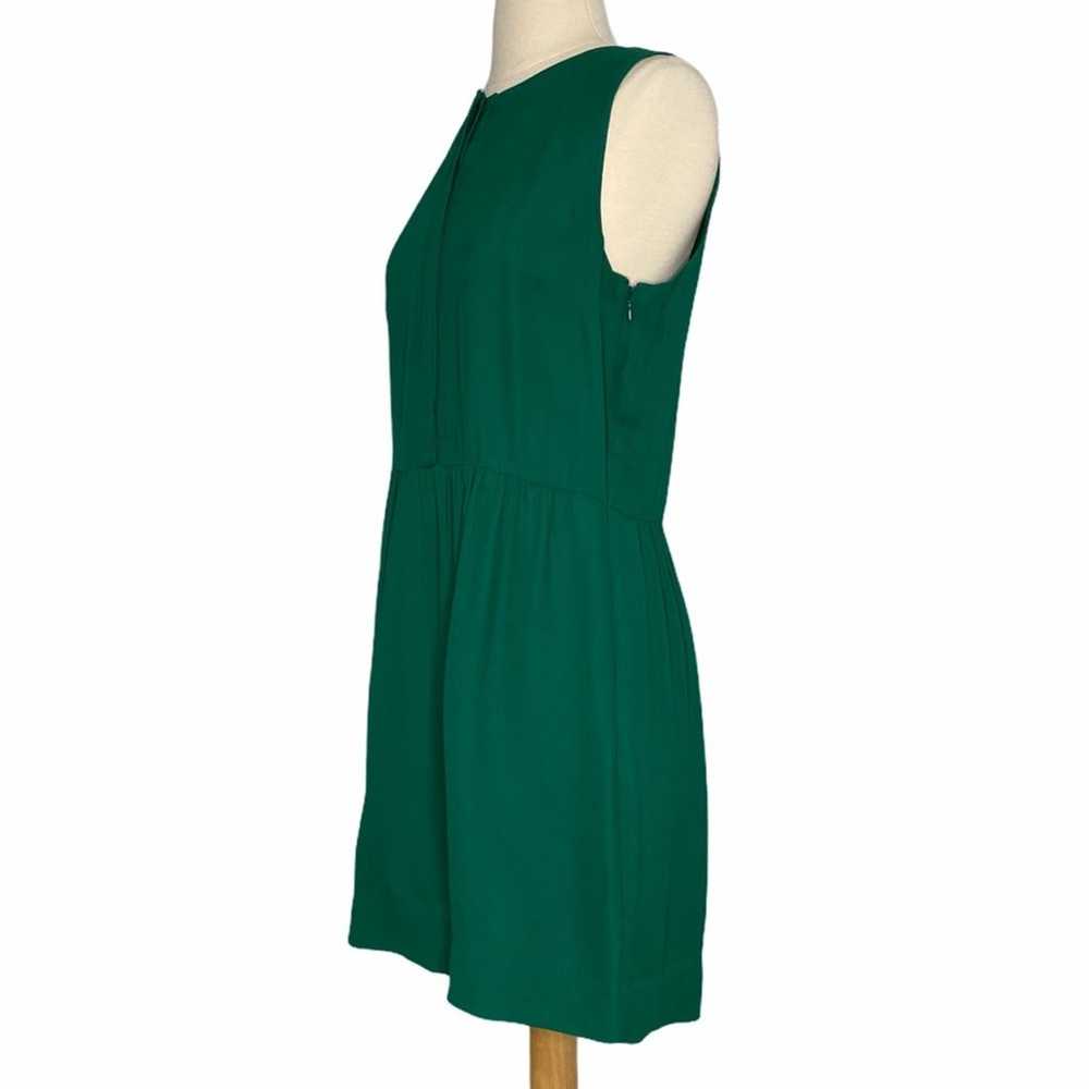J. CREW Emerald Green Half Placket Shift Dress Si… - image 3
