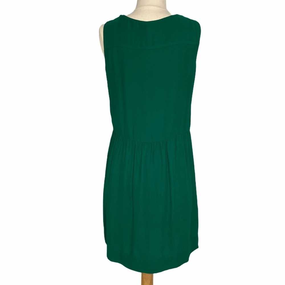 J. CREW Emerald Green Half Placket Shift Dress Si… - image 4