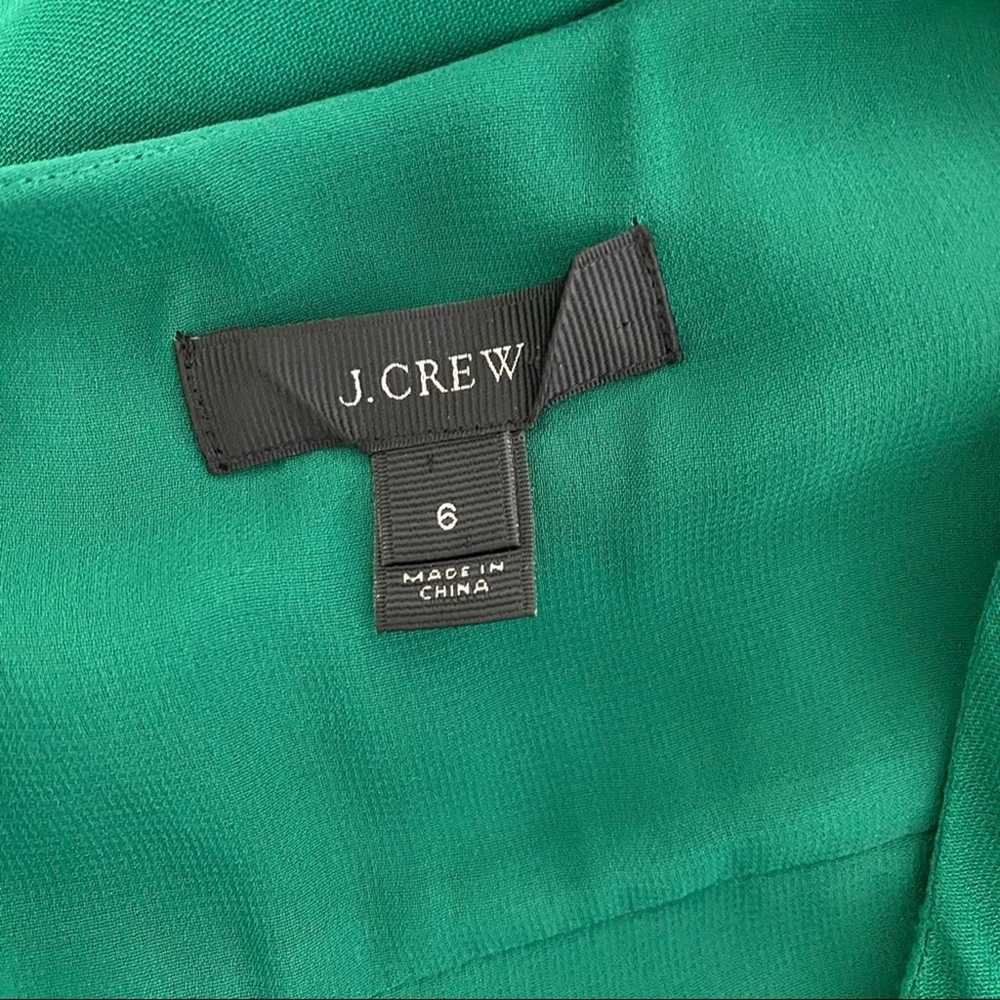 J. CREW Emerald Green Half Placket Shift Dress Si… - image 5