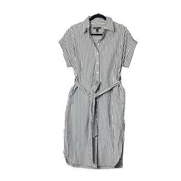 Banana Republic Cotton Striped Midi Shirt Dress W/