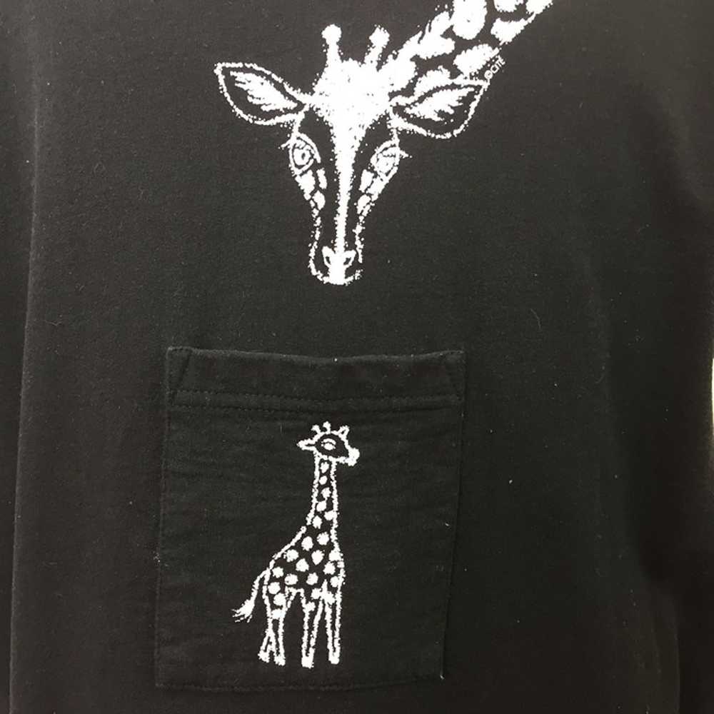 Vintage Cite Womens T-Shirt Giraffe Dress Black W… - image 3