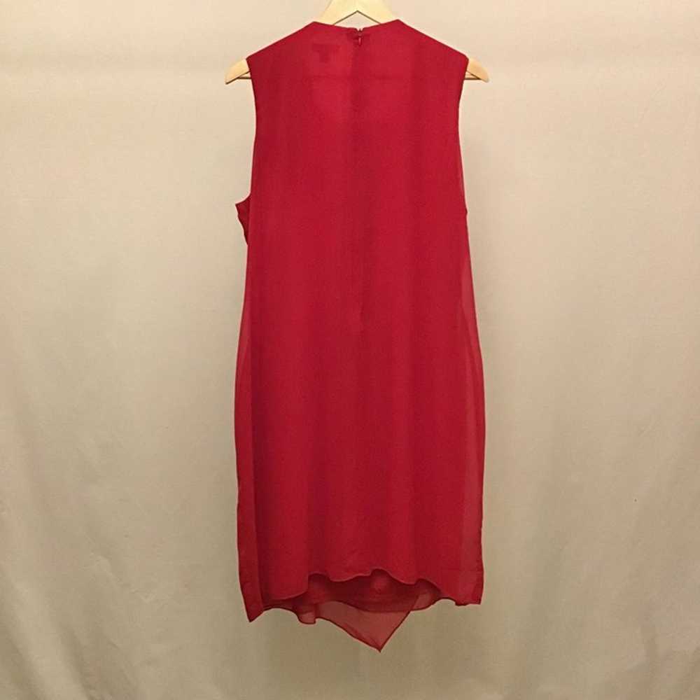 MSK 20W Dress Flowy Chiffon Sleeveless Midi Red R… - image 8