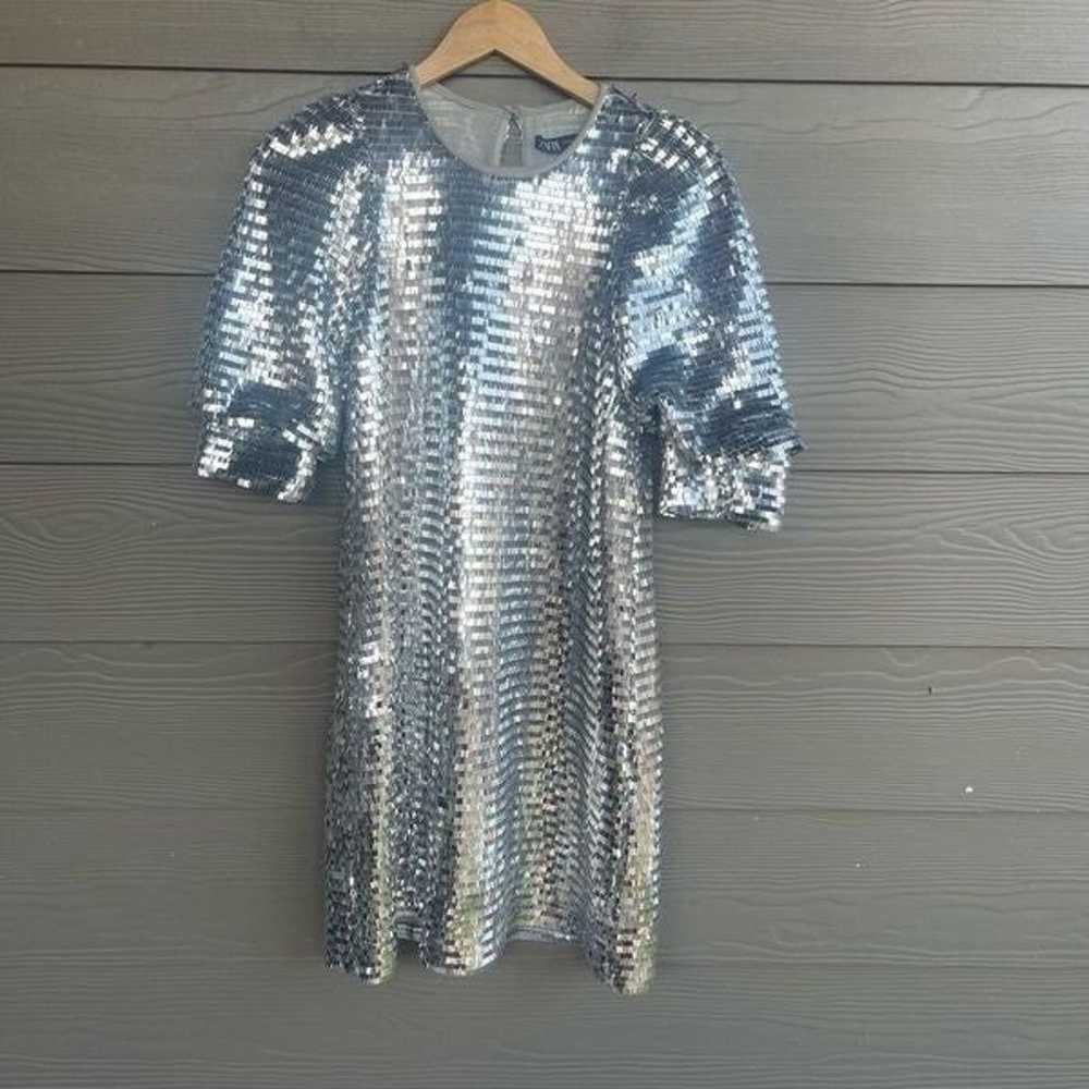 Zara silver all over sequin dress blogger favorite - image 2