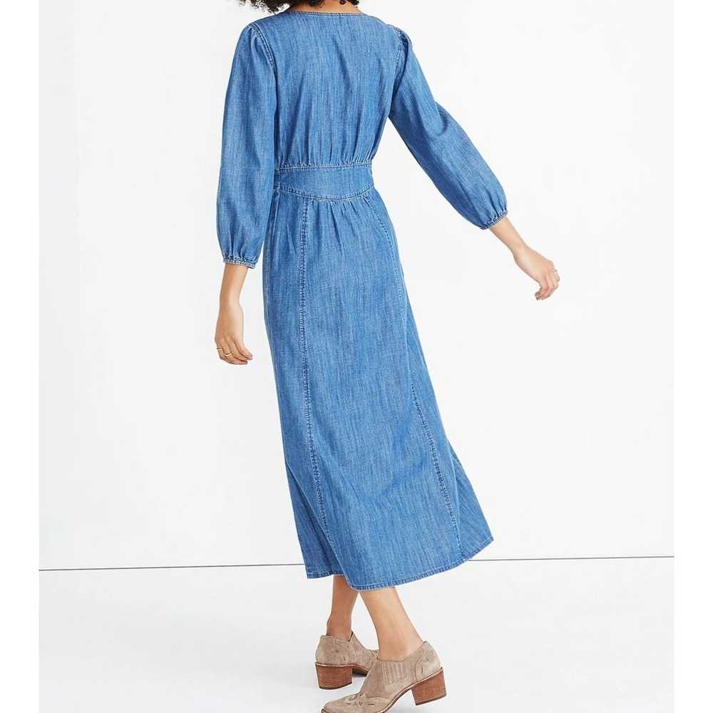 Madewell Denim Pieced Waist Midi Dress Mariden Wa… - image 2