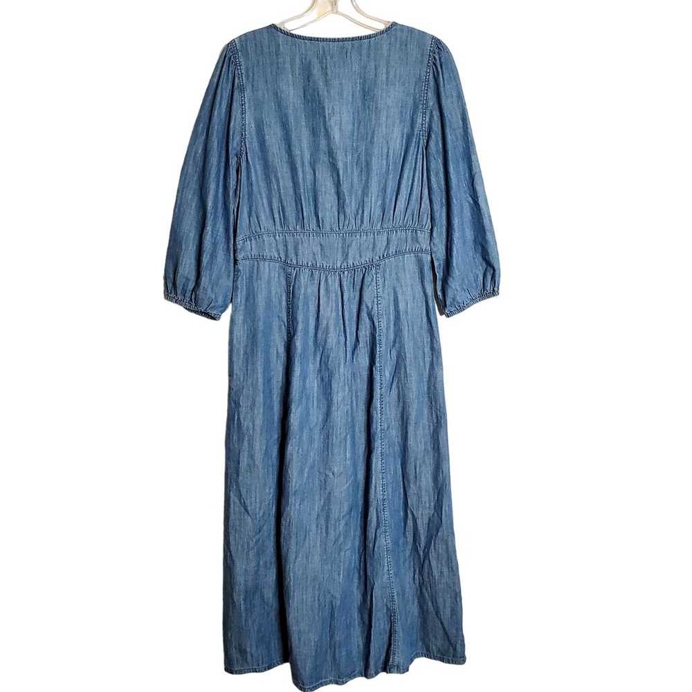 Madewell Denim Pieced Waist Midi Dress Mariden Wa… - image 4