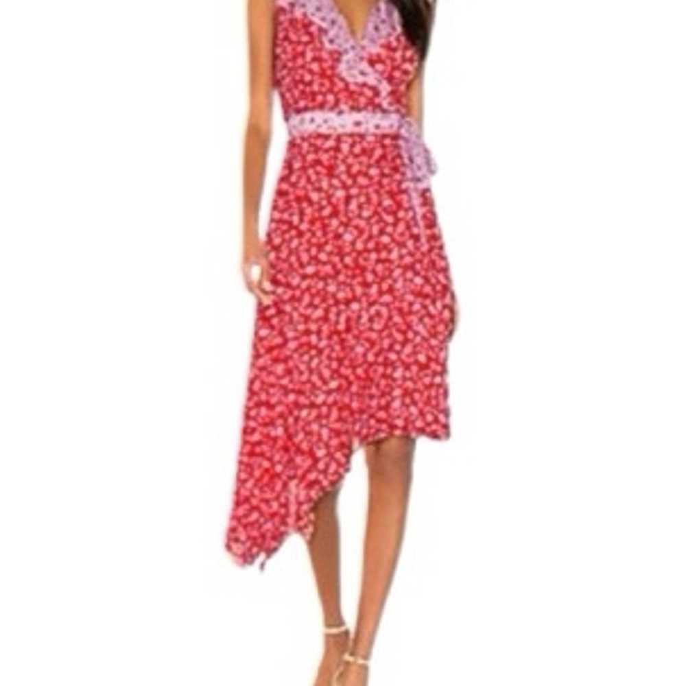Parker Asymmetrical Midi Dress Women's Size 6 Jen… - image 1