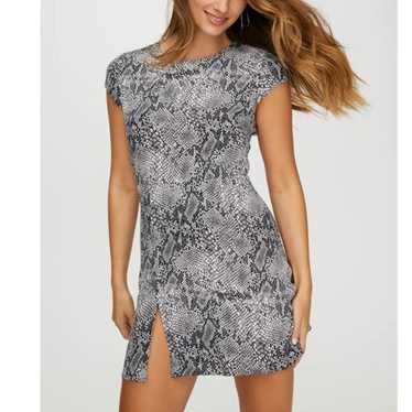 ARITZIA BABATON Hamptons Mini Dress Snake Print S… - image 1