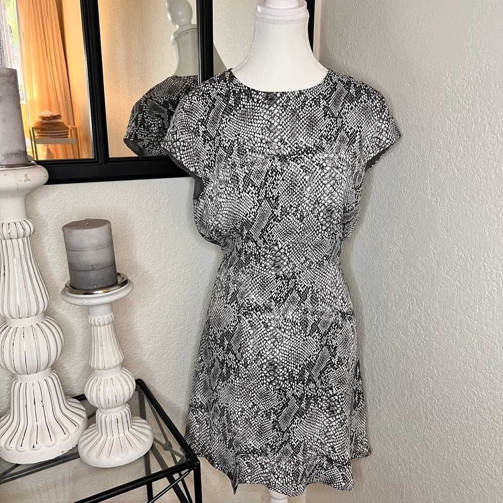 ARITZIA BABATON Hamptons Mini Dress Snake Print S… - image 3