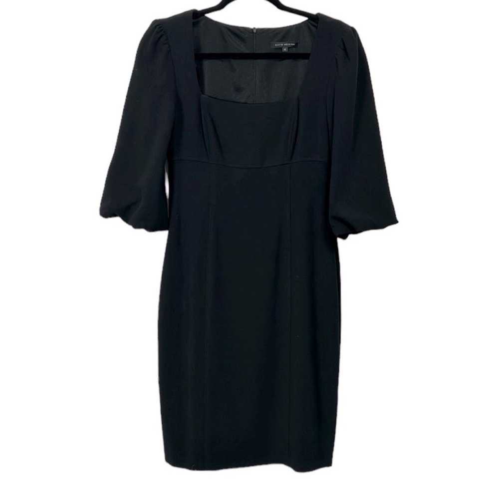 David Meister Black Cocktail Dress 3/4 sleeve Wom… - image 1