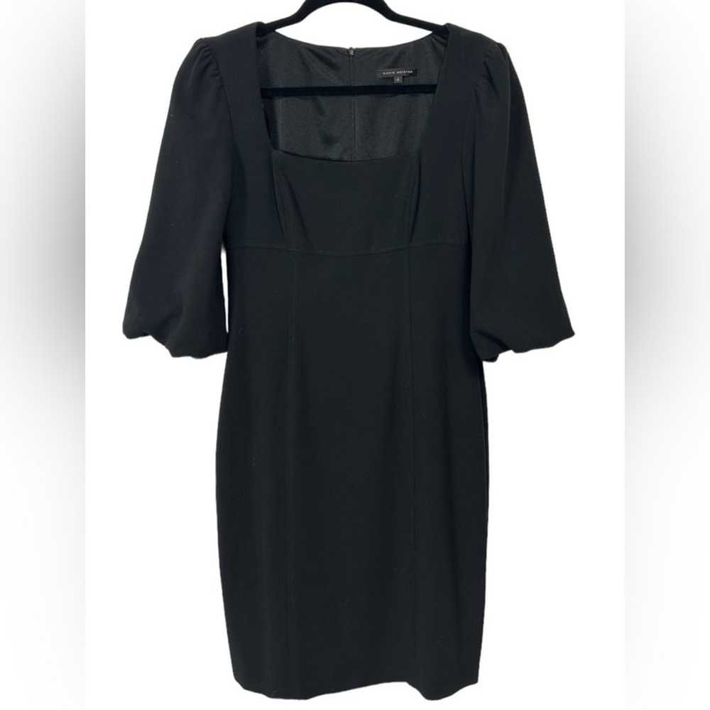 David Meister Black Cocktail Dress 3/4 sleeve Wom… - image 2