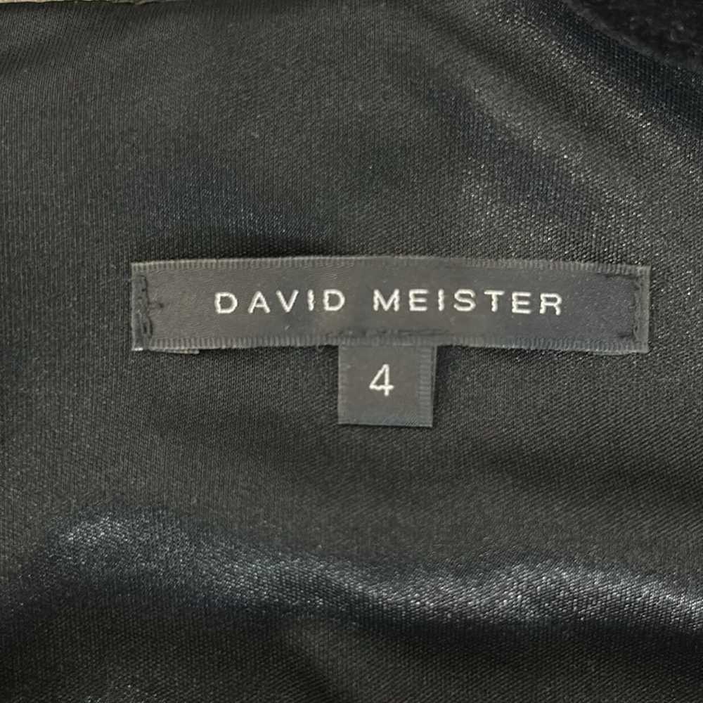 David Meister Black Cocktail Dress 3/4 sleeve Wom… - image 3