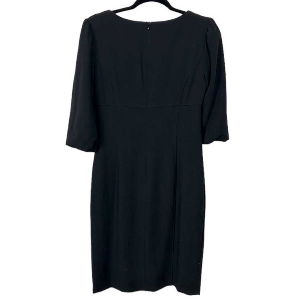 David Meister Black Cocktail Dress 3/4 sleeve Wom… - image 4