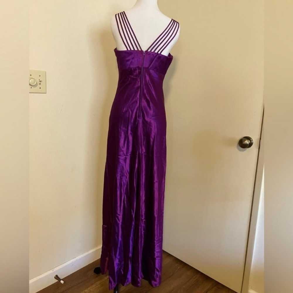 Vintage All That Jazz Strappy Prom Dress Purple S… - image 5