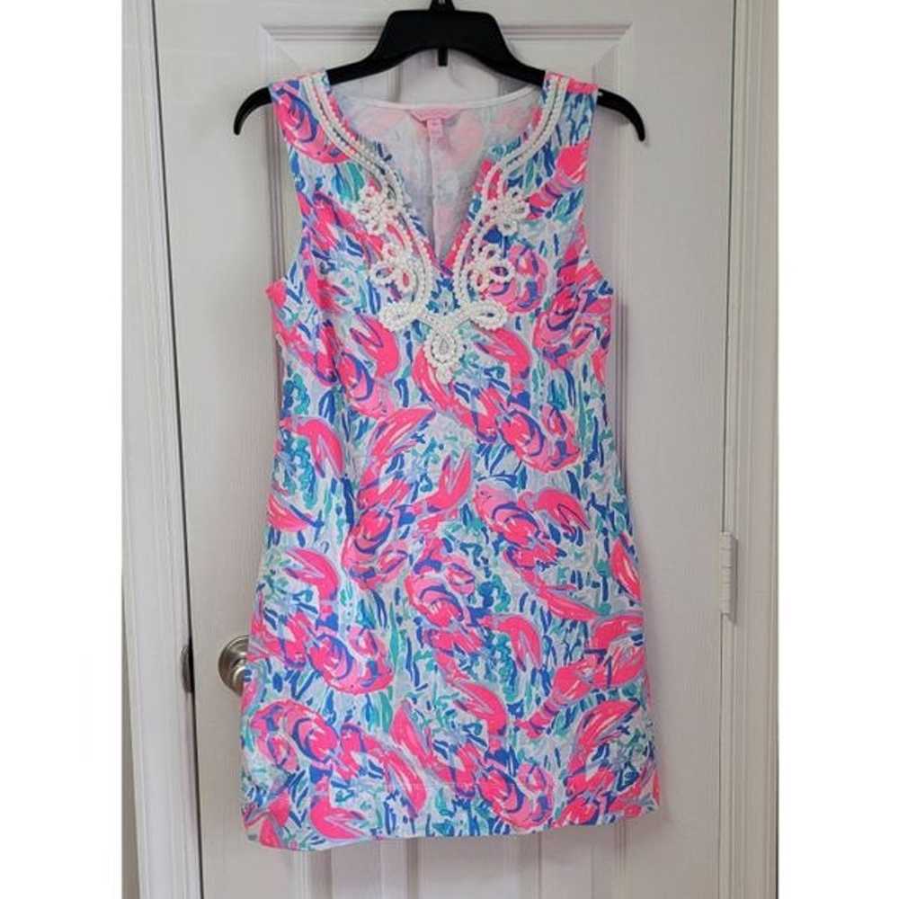 Lilly Pulitzer Coral Cracked Up Harper  Dress XS - image 2