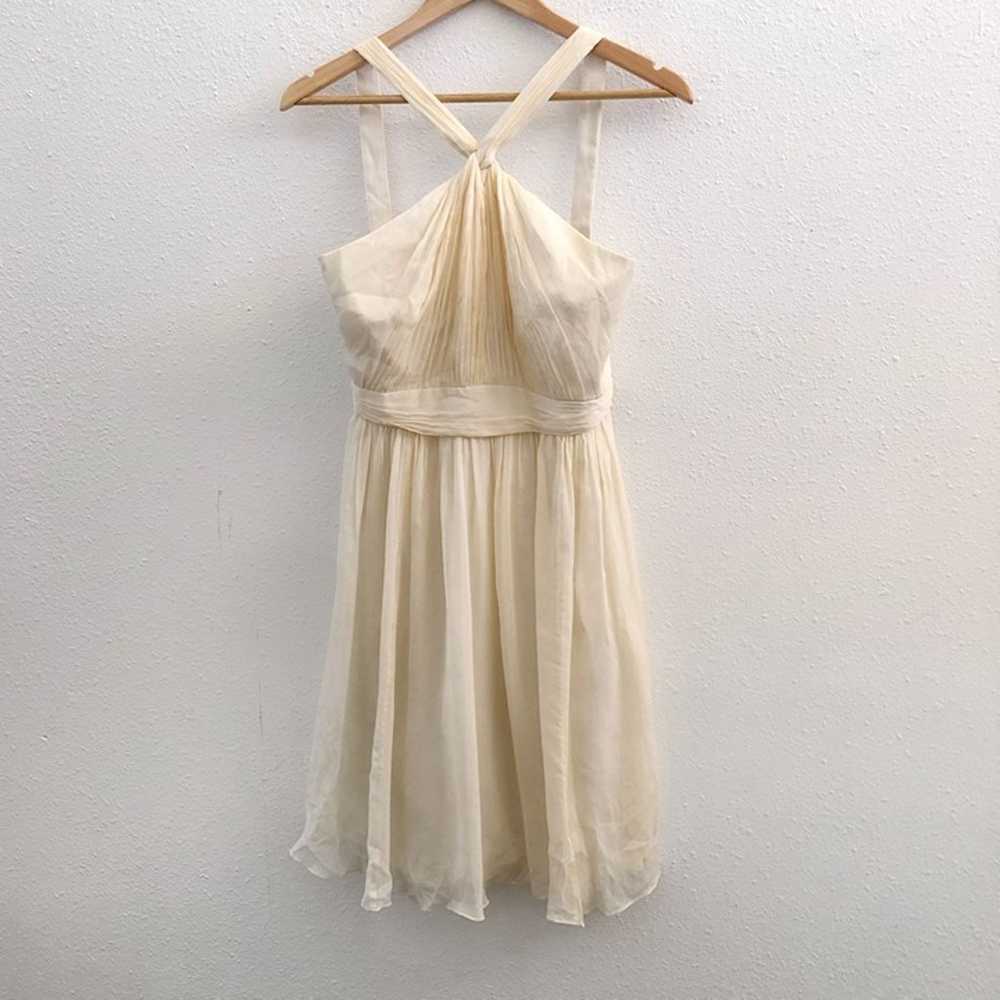 J. CREW 100% Silk Chiffon Halter Dress Size 4 - image 1