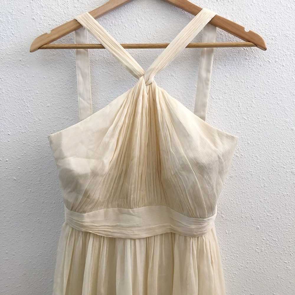 J. CREW 100% Silk Chiffon Halter Dress Size 4 - image 4