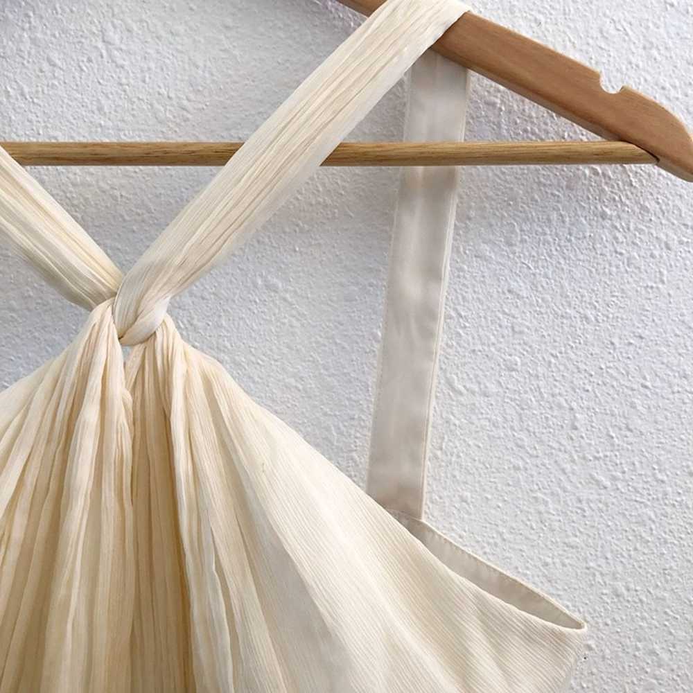 J. CREW 100% Silk Chiffon Halter Dress Size 4 - image 5