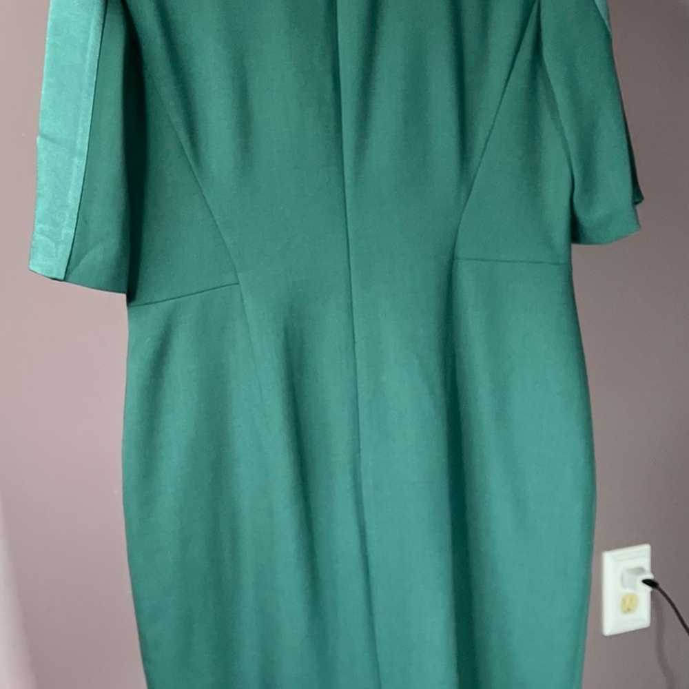 HUGO BOSS Danufa Dress Size 10 Green Virgin Wool - image 5